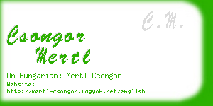 csongor mertl business card